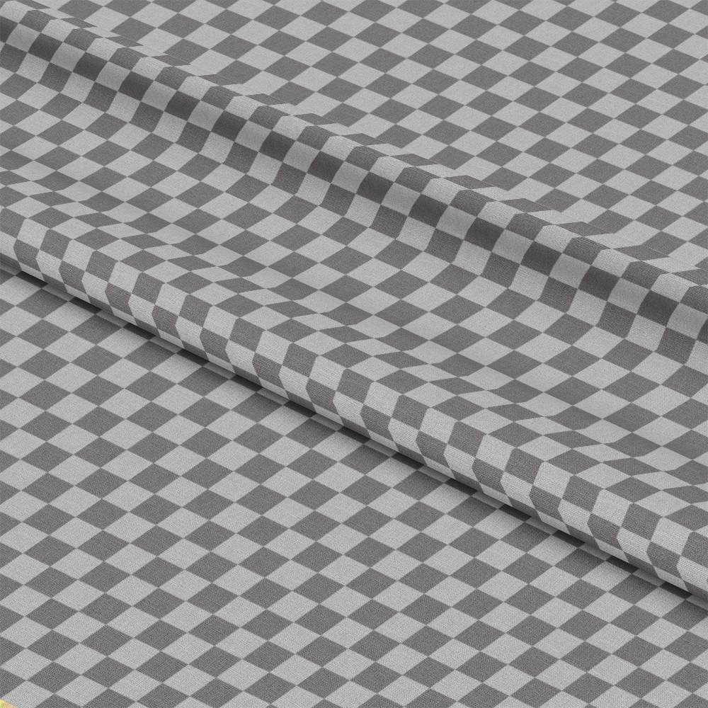 2 Color Checkered Pattern 9 Quilting Cotton Fabric