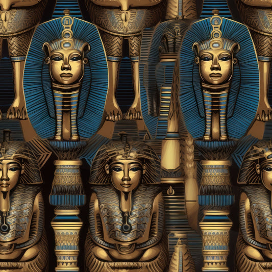2D Ancient Egypt Pattern 4 Quilting Cotton Fabric
