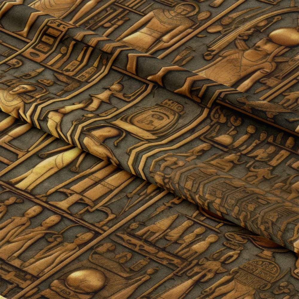 2D Ancient Egypt Pattern 72 Quilting Cotton Fabric