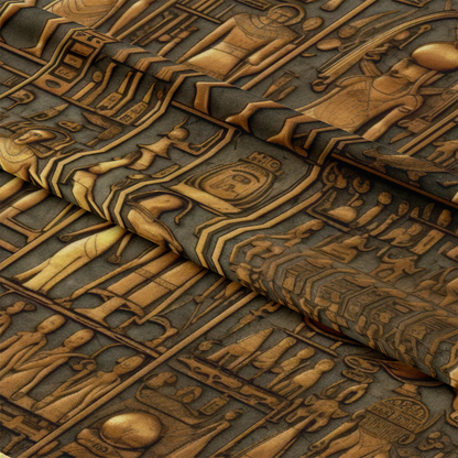 2D Ancient Egypt Pattern 72 Quilting Cotton Fabric