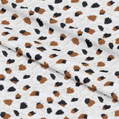Bold Brown and White Cow Pattern 18 Quilting Cotton Fabric