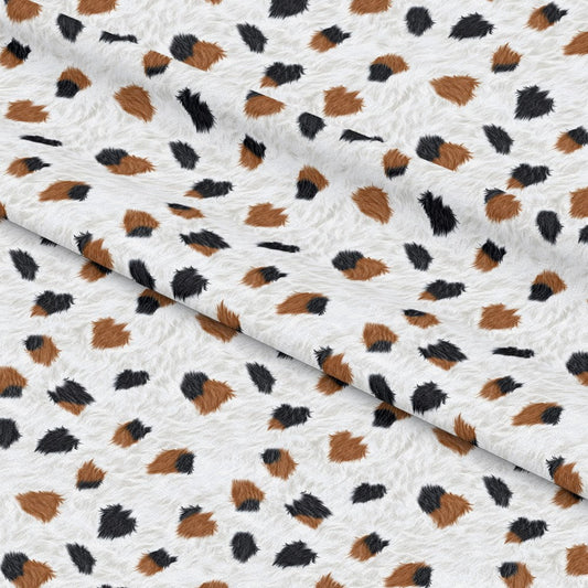 Bold Brown and White Cow Pattern 18 Quilting Cotton Fabric