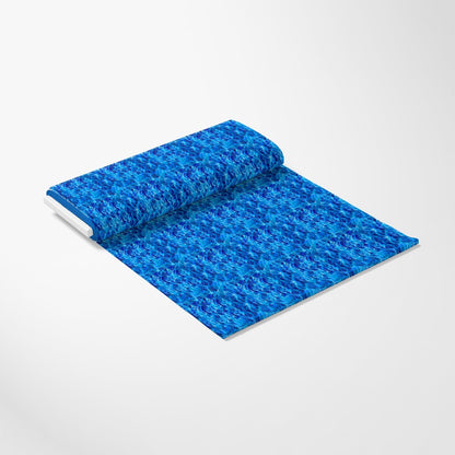Blue Splash Fire Flame Pattern 2 Quilting Cotton Fabric