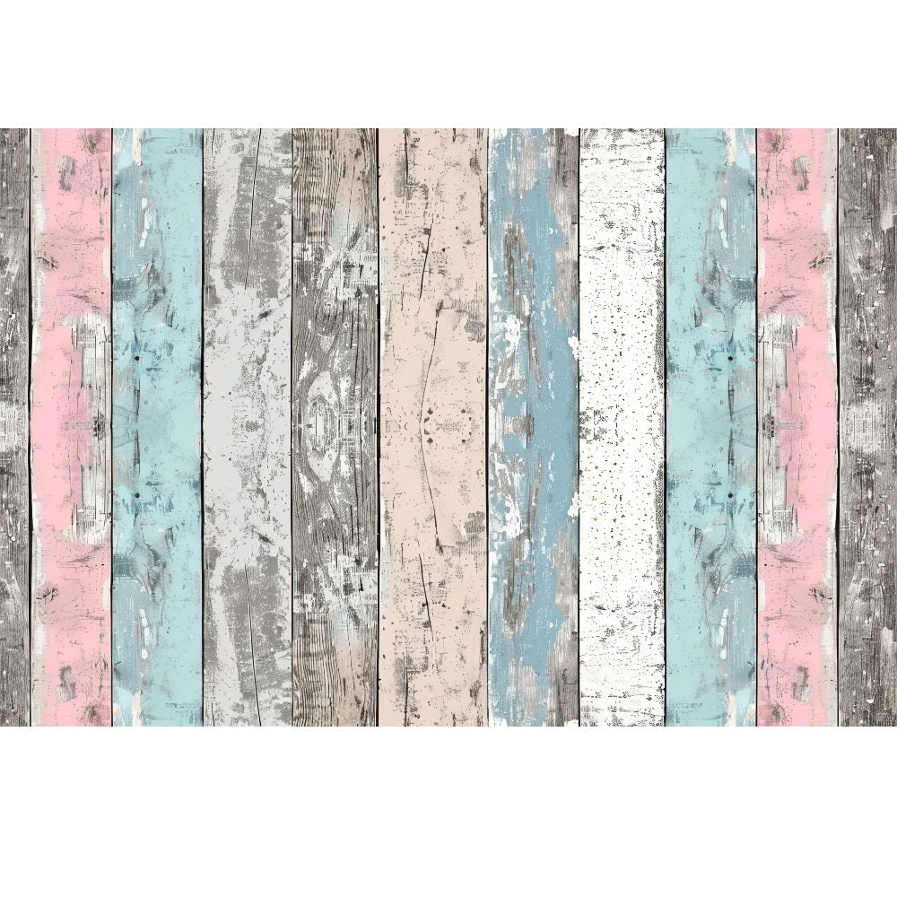 Rustic Distressed Wood Planks Minky Fabric