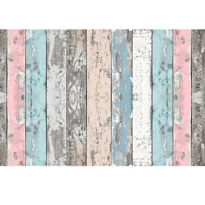 Rustic Distressed Wood Planks Minky Fabric
