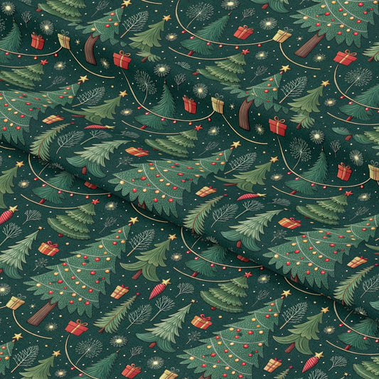 Christmas Tree Lights Pattern 4 Quilting Cotton Fabric