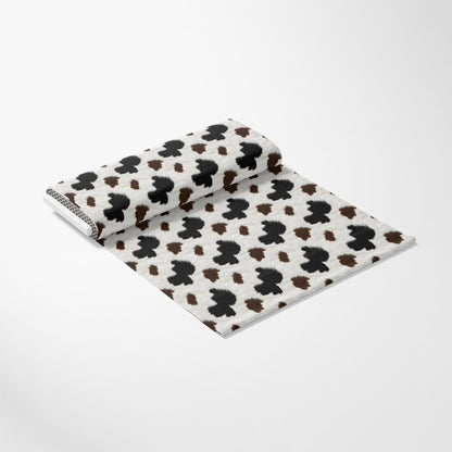 Bold Brown and White Cow Pattern 12 Quilting Cotton Fabric
