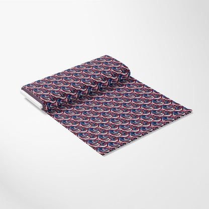 USA Flag Swirls Pattern 3 Quilting Cotton Fabric