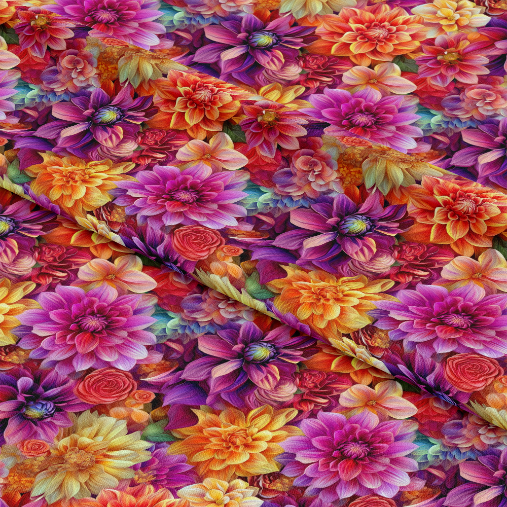 3D Colorful Florals Pattern 10 Quilting Cotton Fabric