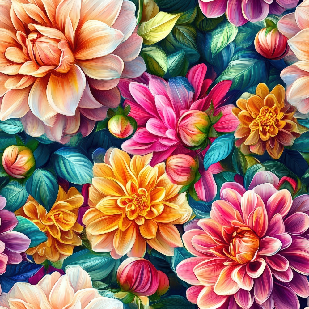 Dahlia Dreams Pattern 11 Minky Fabric