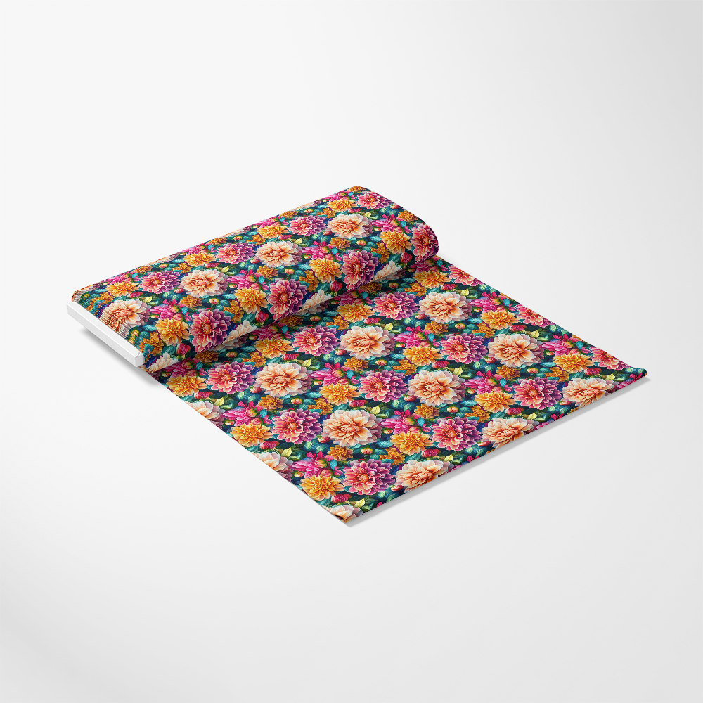 3D Colorful Florals Pattern 11 Quilting Cotton Fabric