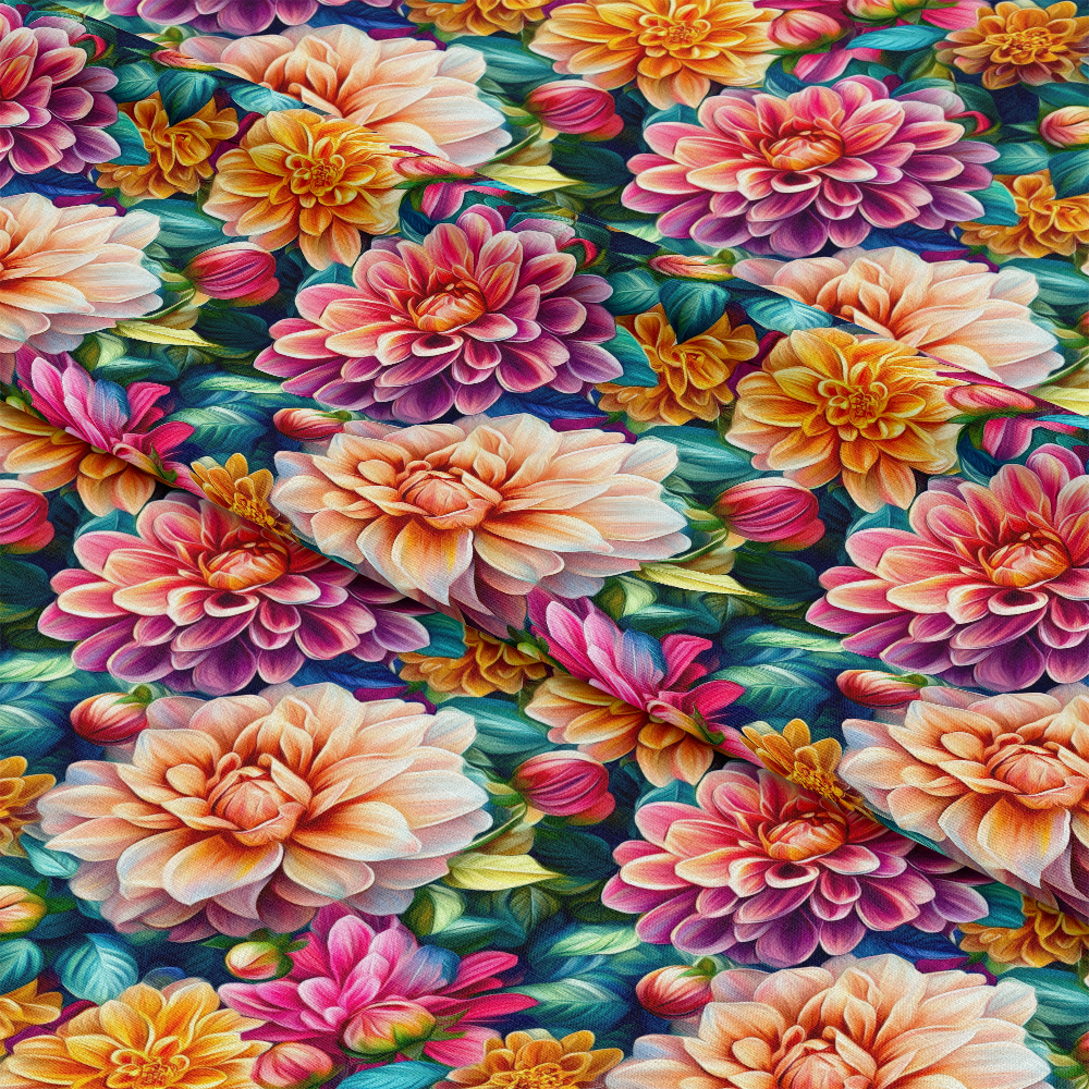 3D Colorful Florals Pattern 11 Quilting Cotton Fabric