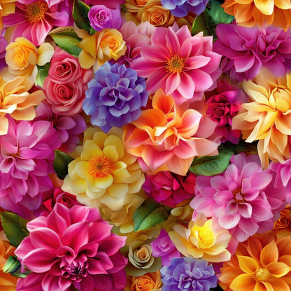 Dahlia Dreams Pattern 4 Minky Fabric