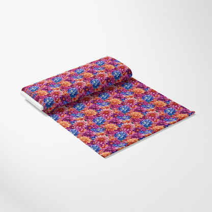 3D Colorful Florals Pattern 5 Quilting Cotton Fabric