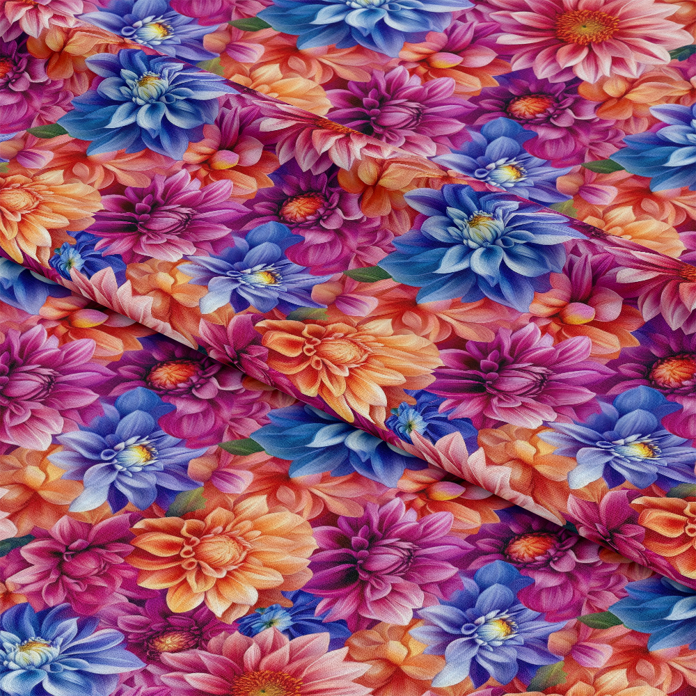 3D Colorful Florals Pattern 5 Quilting Cotton Fabric