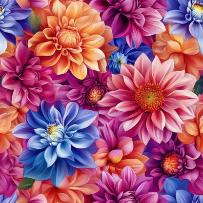 Dahlia Dreams Pattern 5 Minky Fabric