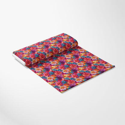 3D Colorful Florals Pattern 7 Quilting Cotton Fabric
