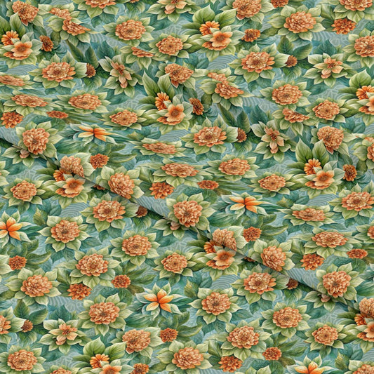 Beautiful Flowers Euphorbia Pattern 4 Quilting Cotton Fabric