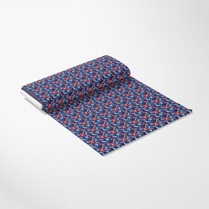USA Flag Swirls Pattern 5 Quilting Cotton Fabric