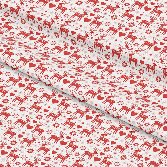 Scandinavian Folk Christmas Pattern 1 Quilting Cotton Fabric