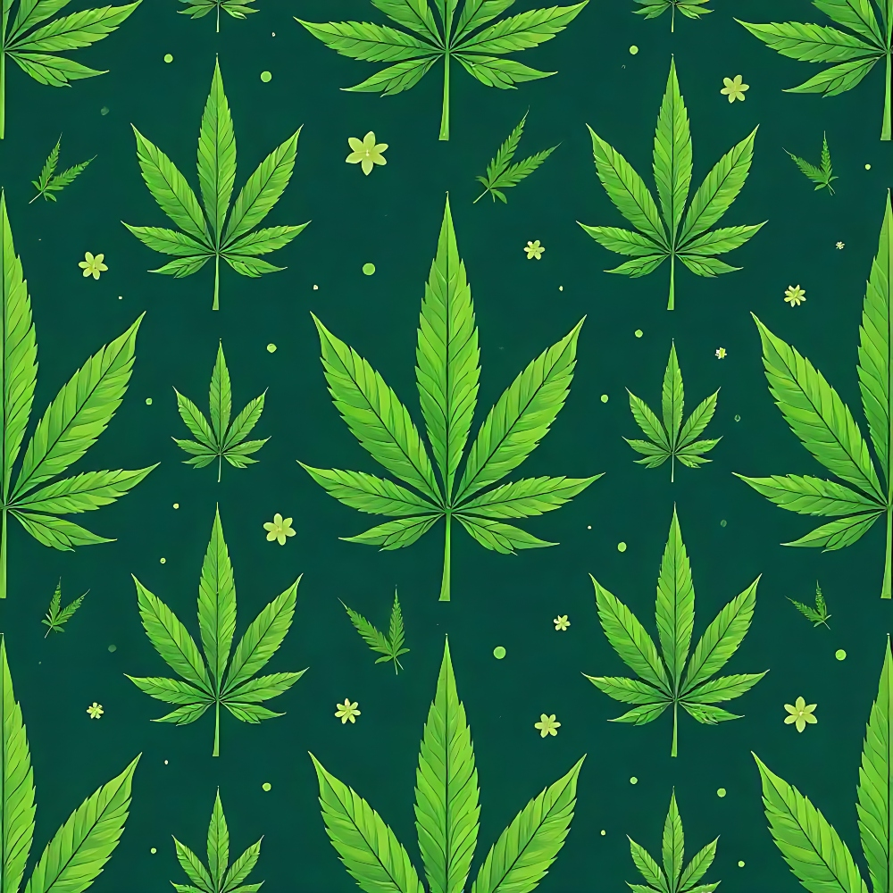 420 Marijuana Allover Pattern 1 Quilting Cotton Fabric