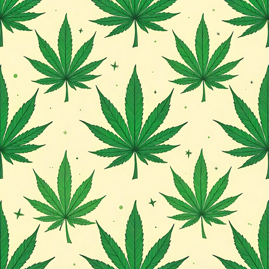 420 Marijuana Allover Pattern 2 Quilting Cotton Fabric