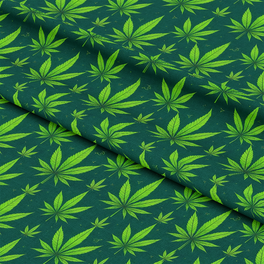 420 Marijuana Allover Pattern 6 Quilting Cotton Fabric