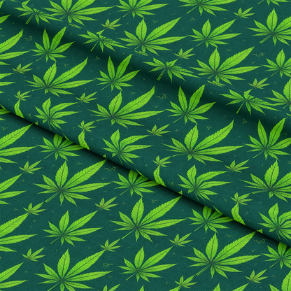 420 Marijuana Allover Pattern 6 Quilting Cotton Fabric