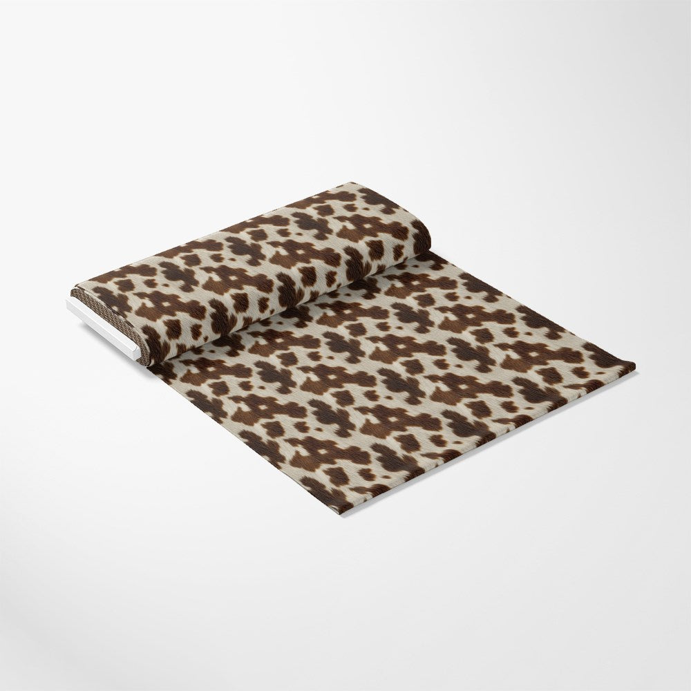 Bold Brown and White Cow Pattern 1 Quilting Cotton Fabric