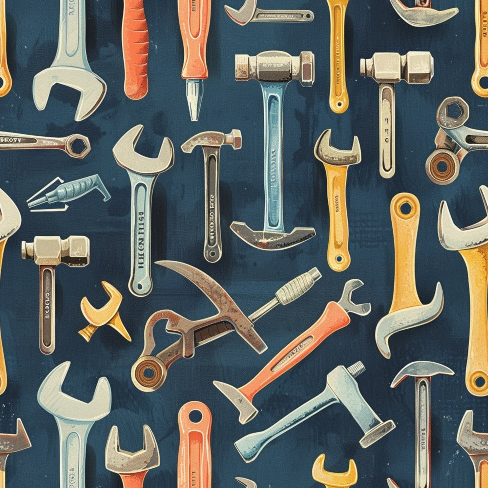 Wrench Works Pattern 4 Minky Fabric