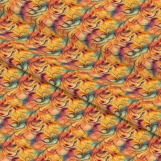 Autumn Swirls Pattern 1 Quilting Cotton Fabric
