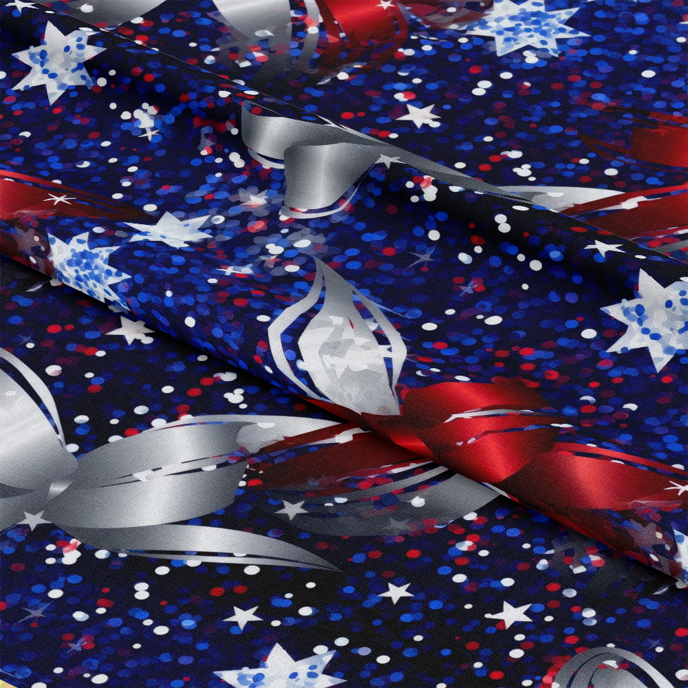 4th-of-July Glitter Pattern 10 Quilting Cotton Fabric