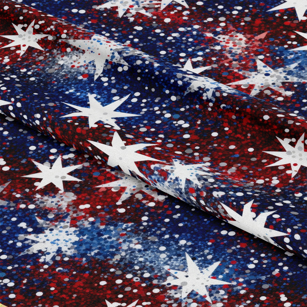 4th-of-July Glitter Pattern 12 Quilting Cotton Fabric