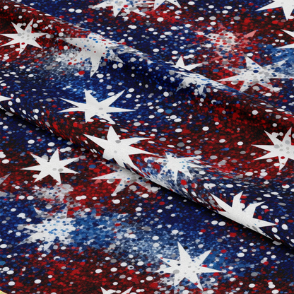 4th-of-July Glitter Pattern 12 Quilting Cotton Fabric