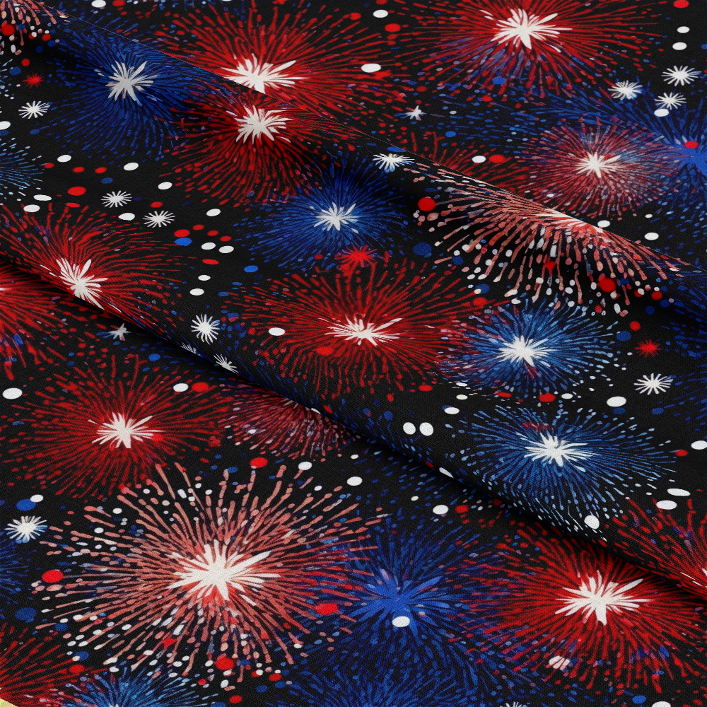 4th-of-July Glitter Pattern 1 Quilting Cotton Fabric