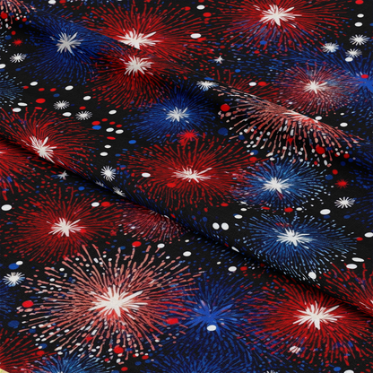 4th-of-July Glitter Pattern 1 Quilting Cotton Fabric