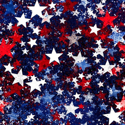 Star Spangled Confetti Pattern 2 Minky Fabric