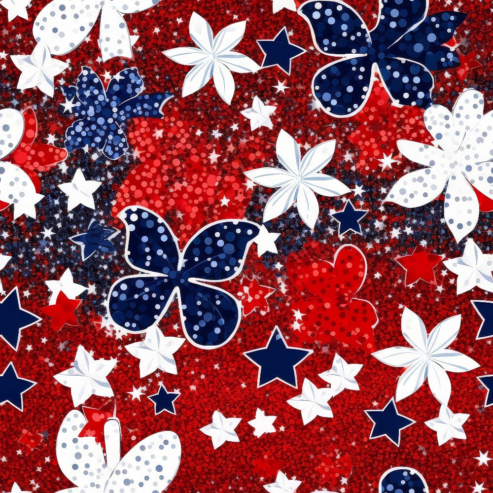 Star Spangled Confetti Pattern 5 Minky Fabric