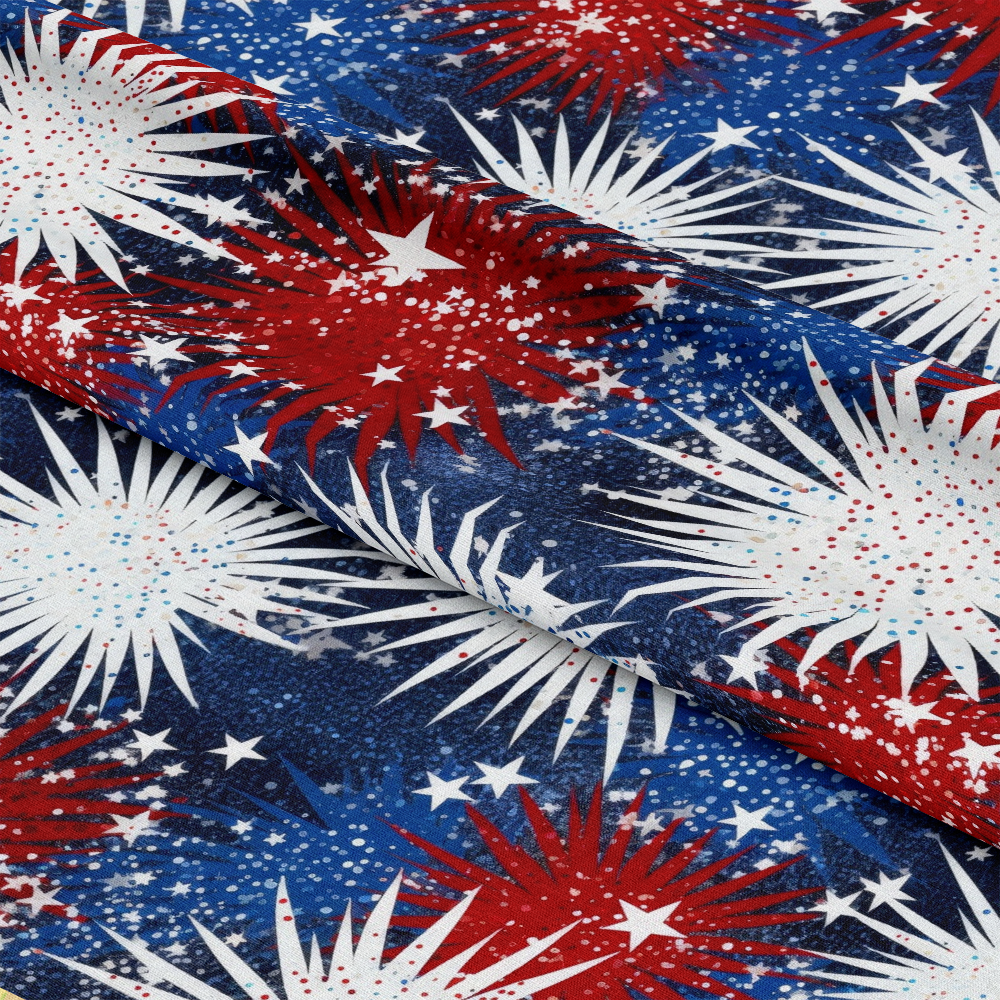 4th-of-July Glitter Pattern 6 Quilting Cotton Fabric