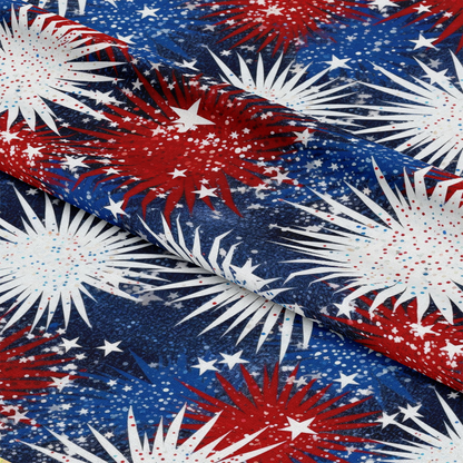 4th-of-July Glitter Pattern 6 Quilting Cotton Fabric