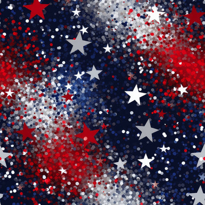 Star Spangled Confetti Pattern 8 Minky Fabric