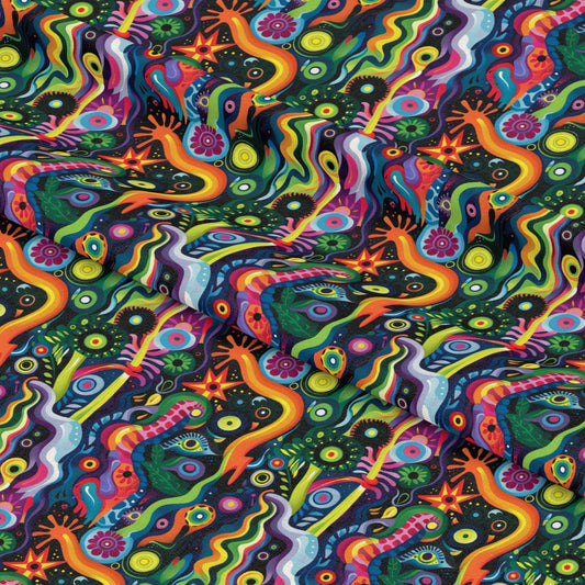 Psychedelic Painting Pattern 14 Quilting Cotton Fabric