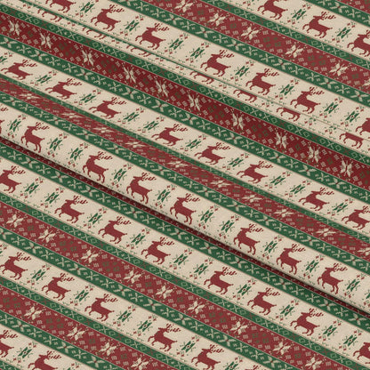 Scandinavian Folk Christmas Pattern 21 Quilting Cotton Fabric