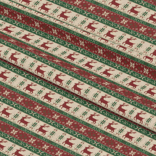 Scandinavian Folk Christmas Pattern 21 Quilting Cotton Fabric