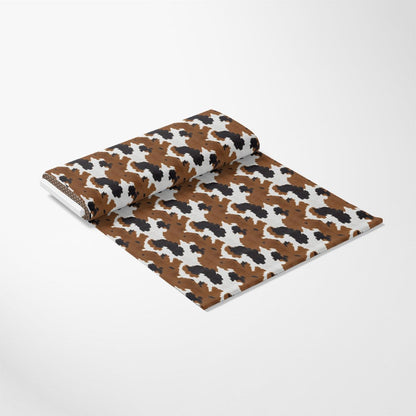 Bold Brown and White Cow Pattern 4 Quilting Cotton Fabric