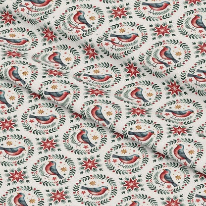 Scandinavian Folk Christmas Pattern 14 Quilting Cotton Fabric