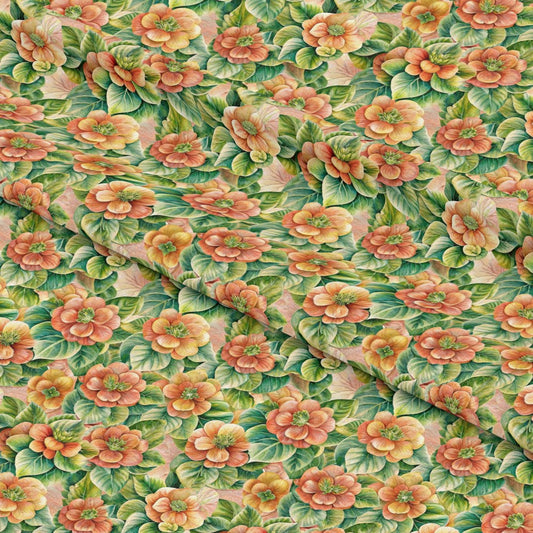 Beautiful Flowers Euphorbia Pattern 1 Quilting Cotton Fabric