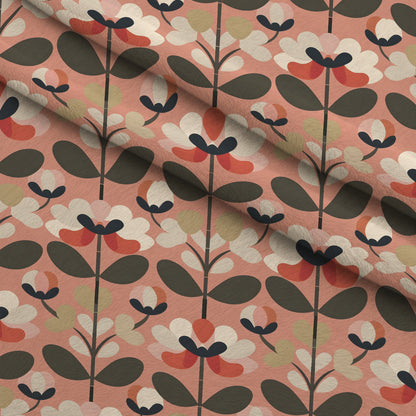 70s Retro Flowers Pattern 11 Minky Fabric