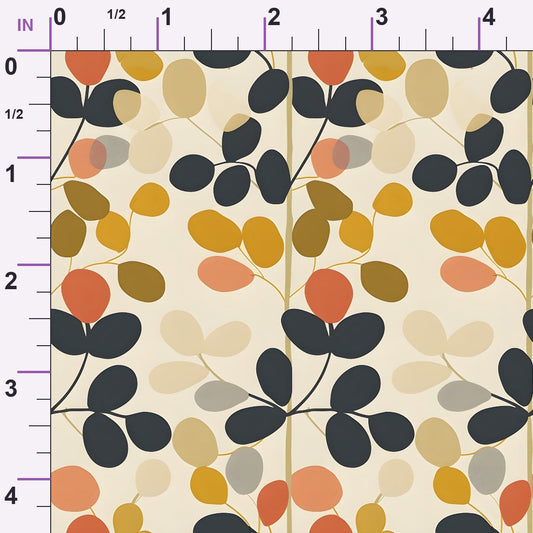 70s Retro Flowers Pattern 16 Minky Fabric