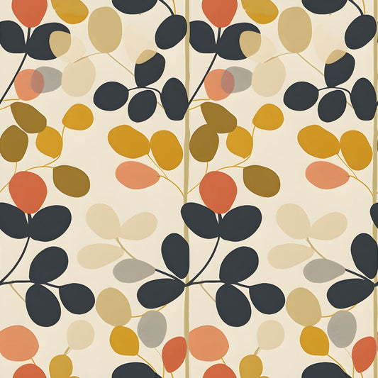 70s Retro Flowers Pattern 16 Minky Fabric